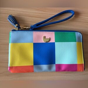Buxton 1898  Checkered Wristlet